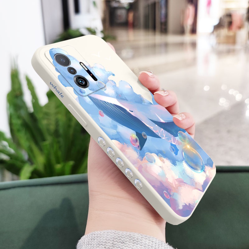 Bao Da Điện Thoại Hình Cá Voi Cho xiaomi mi 13t 12t 11t 10t pro lite mi 9t pro Ốp