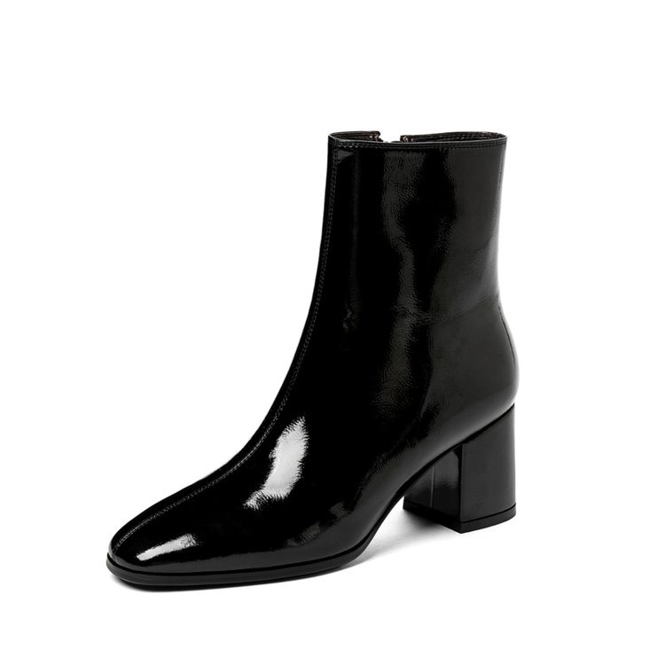 (Hàng có sẵn) Bốt martin cao gót trơn da bóng BIG SIZE 40-41-42 (A-257)