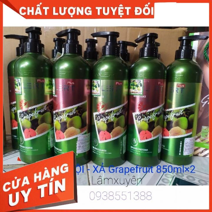 BỘ DẦU GỘI XẢ BƯỞI KÍCH THÍCH MỌC TÓC SIÊU MỀM MƯỢT GRAPEFRUIT 850ML
