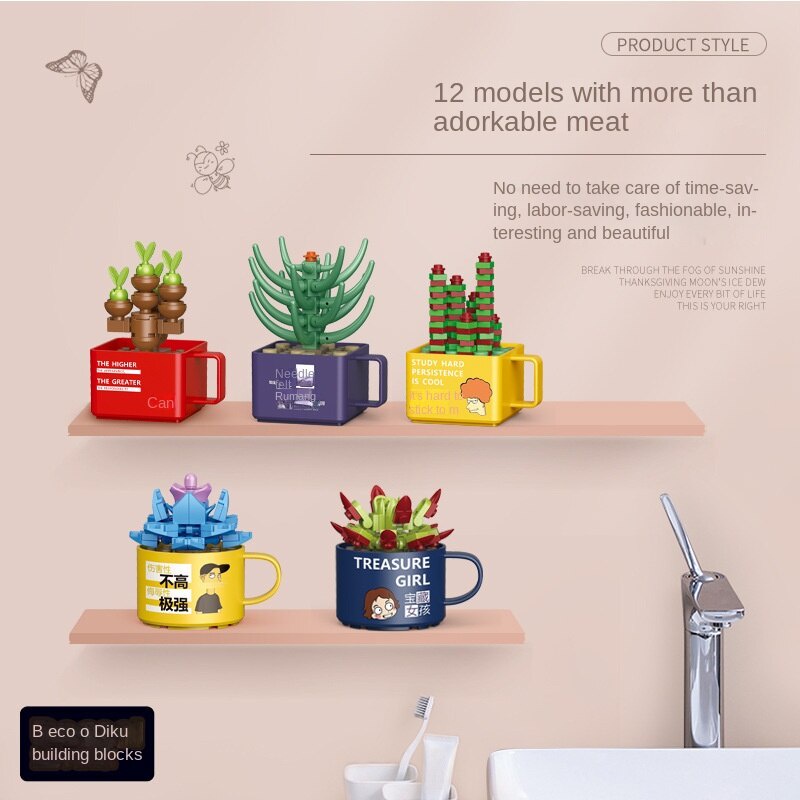 Bộ Đồ Chơi Lắp Ráp Lego Hình Chậu Hoa Cho Bé