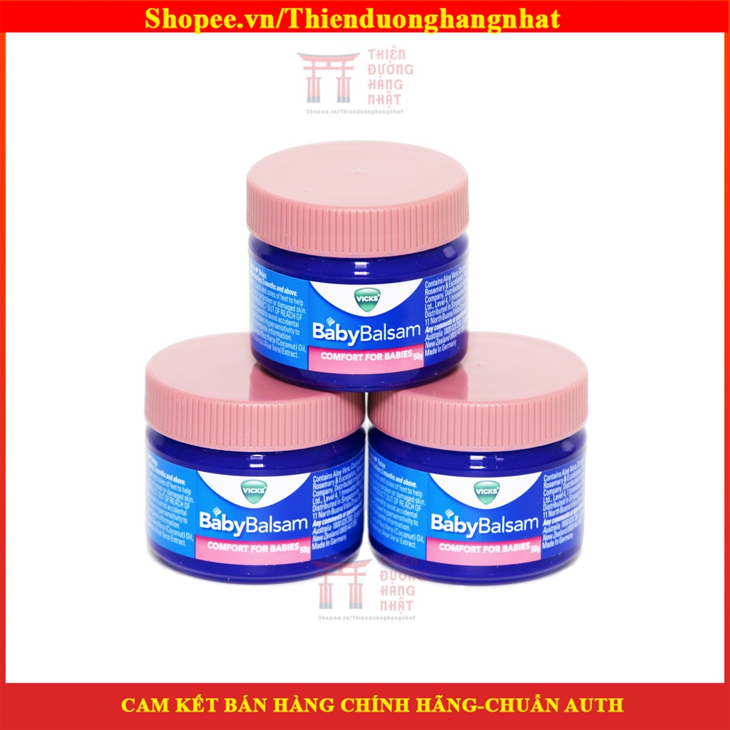 Dầu bôi ấm ngực Vick Baby Balsam Úc, giữ ấm cho bé 50g