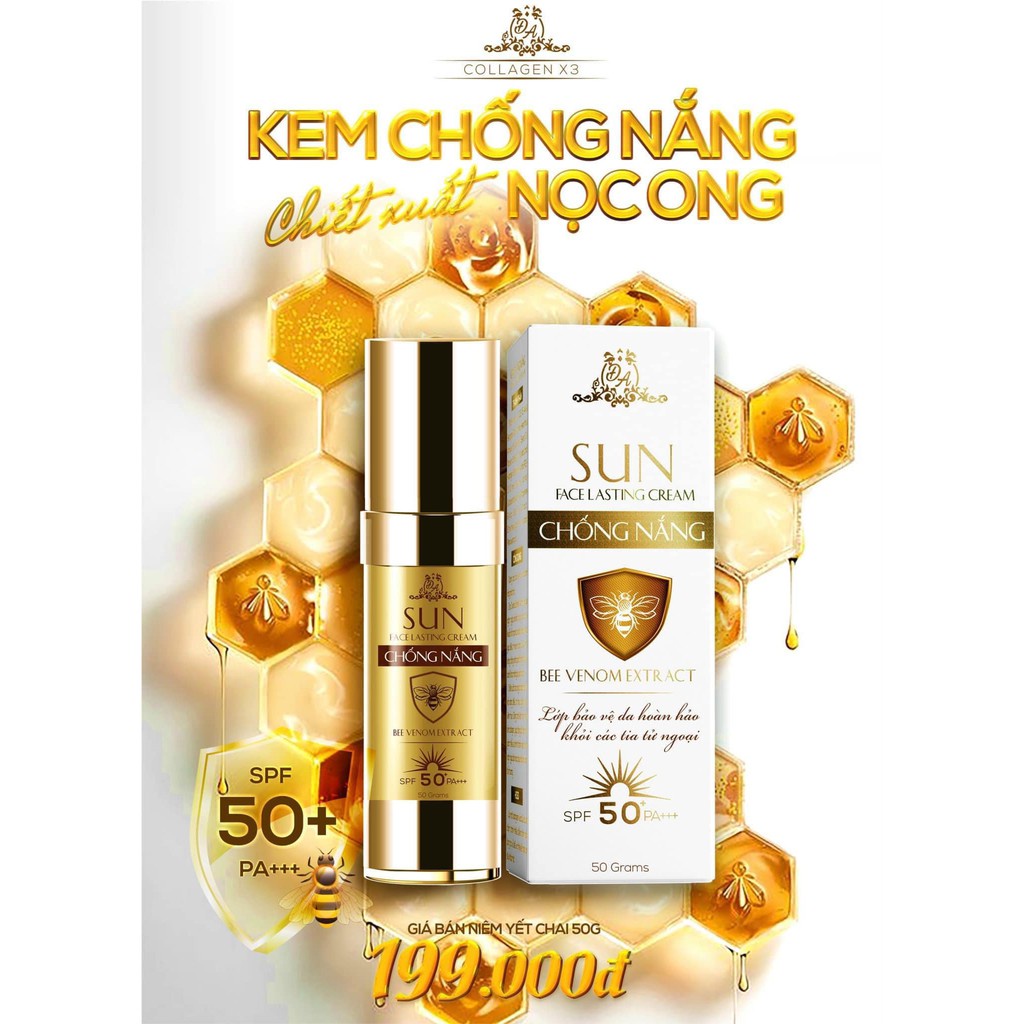 Kem chống nắng nọc ong Collagen X3 Mỹ phẩm Đông Anh