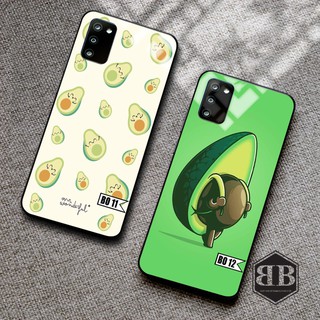 Ốp lưng kính cường lực Samsung Galaxy A02s hình trái bơ cực đẹp