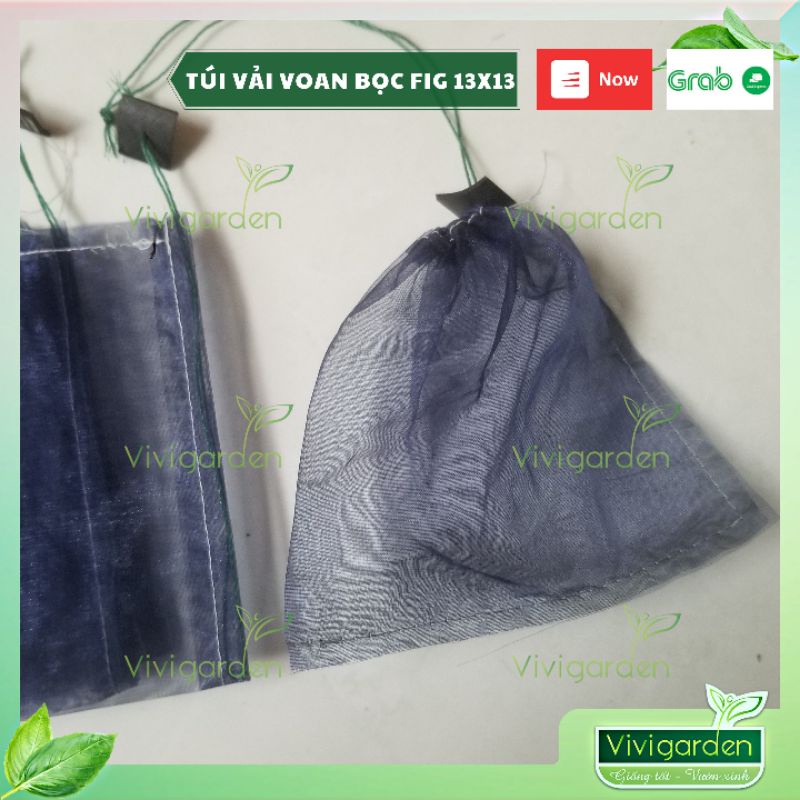 Combo 10 túi voan (vải von) size 13x13cm bọc trái cây, bọc fig, dâu tây, táo các loại dai chắc