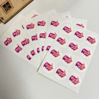 Set 12 nhãn dán tròn 30mm Thank You Sticker PVC - MS05
