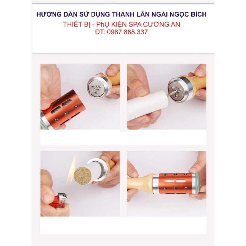 Thanh lăn ngải ngọc bích massage mặt nâng cơ, xóa nhăn, trẻ hóa da, chống chảy sệ da mặt