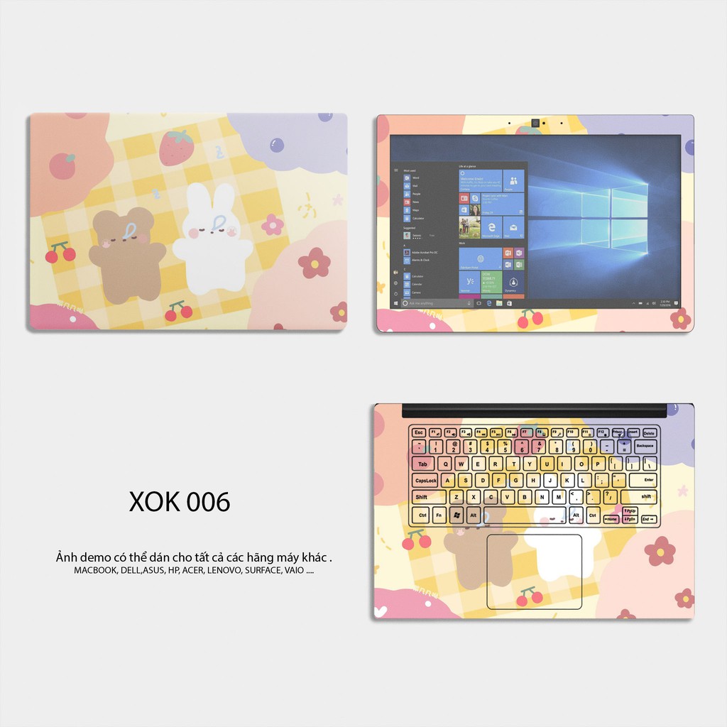 Decal Dán Laptop Theo Yêu Cầu - Skin Latptop Theo Chuẩn Model Từng Máy