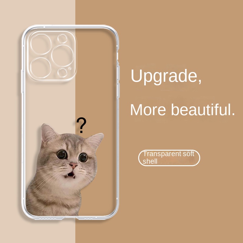 Ốp Điện Thoại Chống Sốc Hình Chó Mèo Cho Iphone 13 Pro 11 Pro Max Xr 6s 7 8 Plus 12 Mini 14 Pro Xs Max
