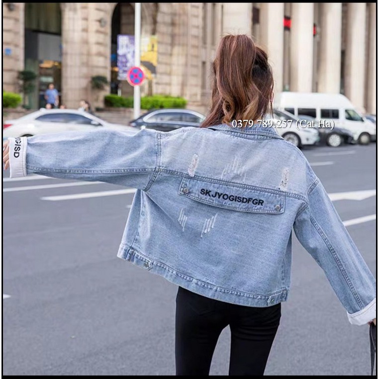Áo khoác nữ chất jean cao cấp thời trang form dưới 58Kg SKJY BB49