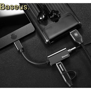Cáp jack chuyển tai nghe Type C Baseus L40 vừa nghe vừa sạc chính hãng baseus
