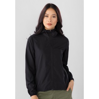 Áo Khoác Gió Nữ Giordano Windbreaker Màu Đen 0537600792