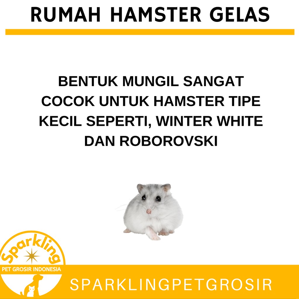 Ngôi Nhà Thủy Tinh Màu Trắng Đường Kính 7cm 5cm Cho Chuột Hamster