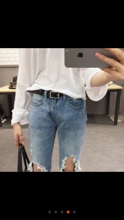 Quần jean rách gối cool ngầu