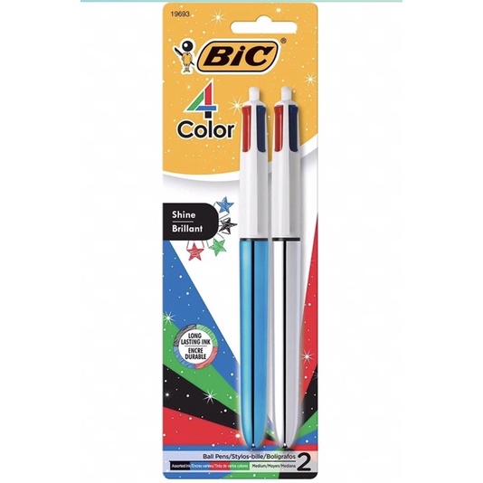 👉1- Sale Bút bi 4 màu có thể thu vào BIC Điểm trung bình 1,0 -Mỹ