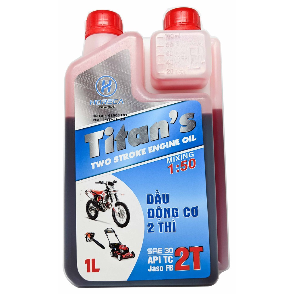 DẦU NHỚT XE 2 THÌ TITAN'S 1000ML (1L )