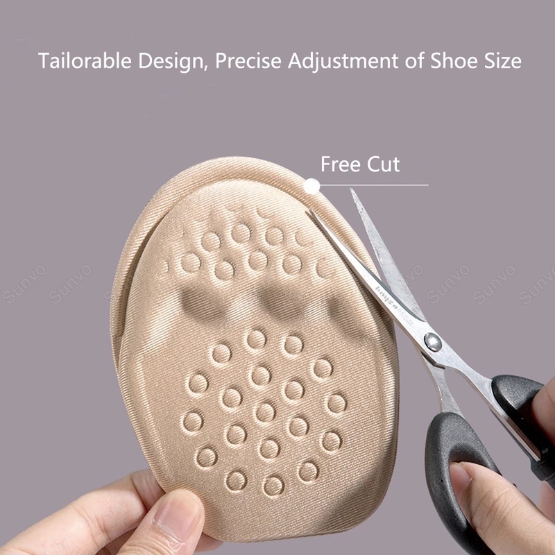 1 Cặp Đệm Lót Giày Xỏ Ngón Bằng Xốp Cotton Mềm Mại Thoáng Khí Giảm Đau Cho Nam Nữ