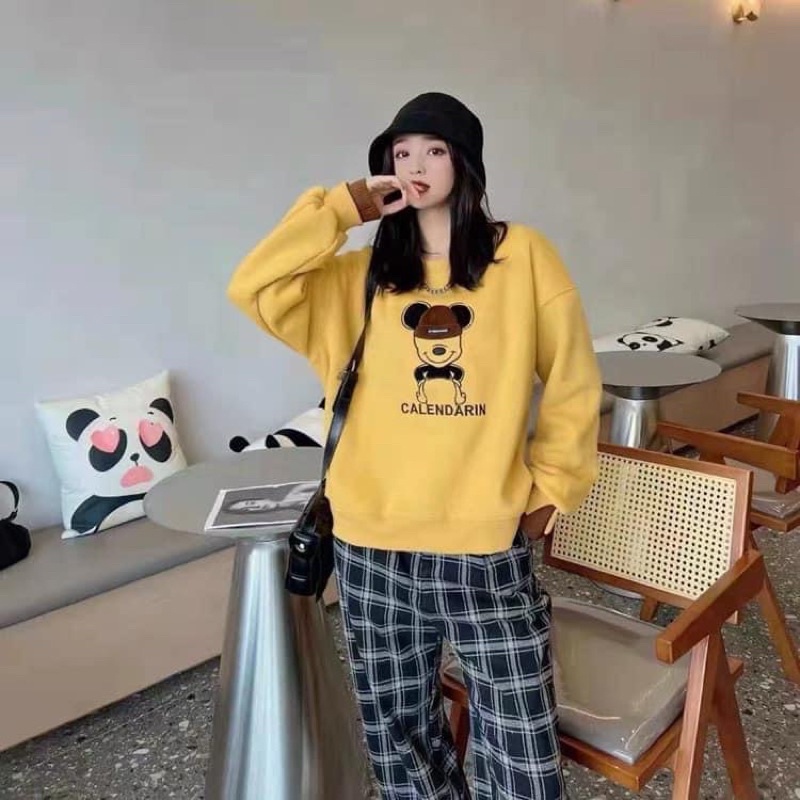 ÁO NỈ CỔ TRÒN LÓT BÔNG SIÊU XINH | BigBuy360 - bigbuy360.vn