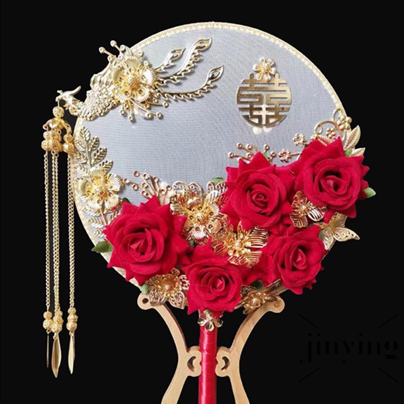 GETNOIVAS ❤Quạt Cầm Tay Phong Cách Trung Hoa Truyền Thống Trang Trí Đám Cưới