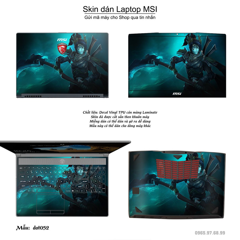 Skin dán Laptop MSI in hình Dota 2 _nhiều mẫu 9 (inbox mã máy cho Shop)