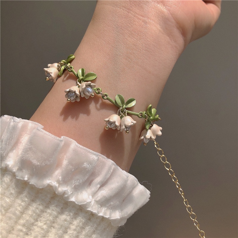 Hàng Mới Về Khuyên Tai Hình Hoa Lily Đính Ngọc Trai Thủ Công Thanh Lịch Trang Sức Cho Nữ Bán Sỉ