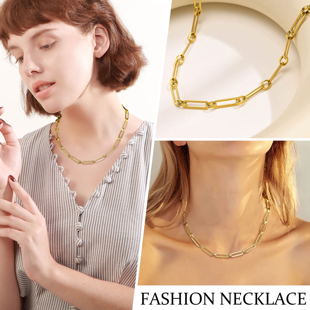 Vòng cổ Mạ Vàng 14k Thiết Kế Đơn Giản Cho Nữ