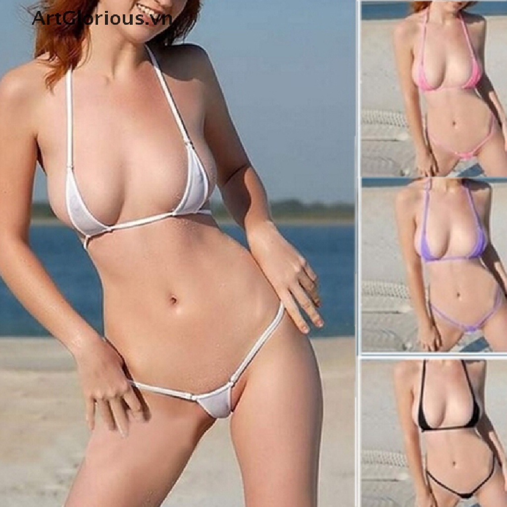Bộ Đồ Bơi Bikini Hai Mảnh Dây Siêu Nhỏ Phong Cách Brazil Gợi Cảm Cho Nữ VN