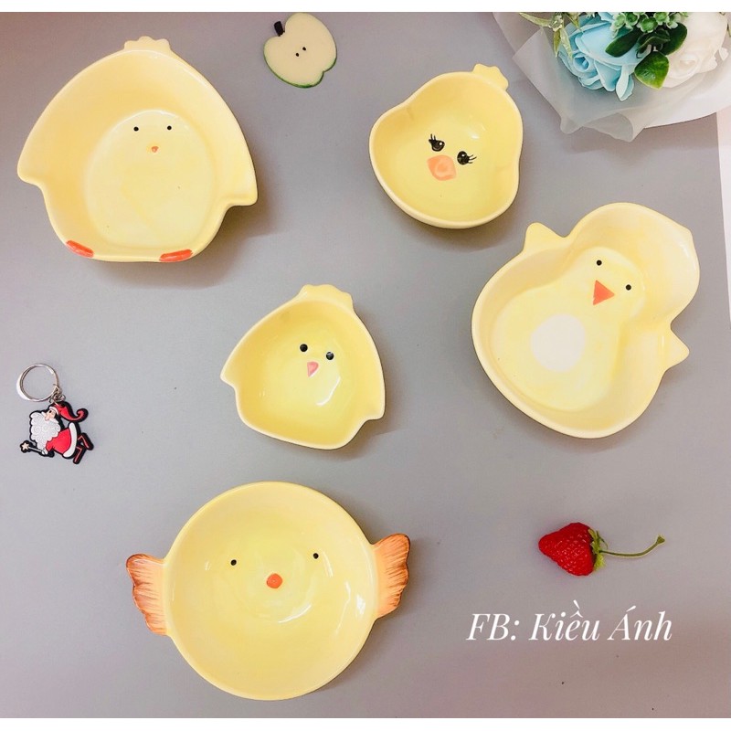 Bát ăn dặm gốm sứ hình con gà