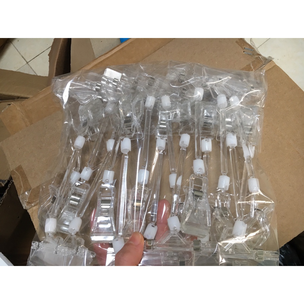 Kẹp quảng cáo, kẹp mica V08 dài 21cm, kẹp mica 2 đầu