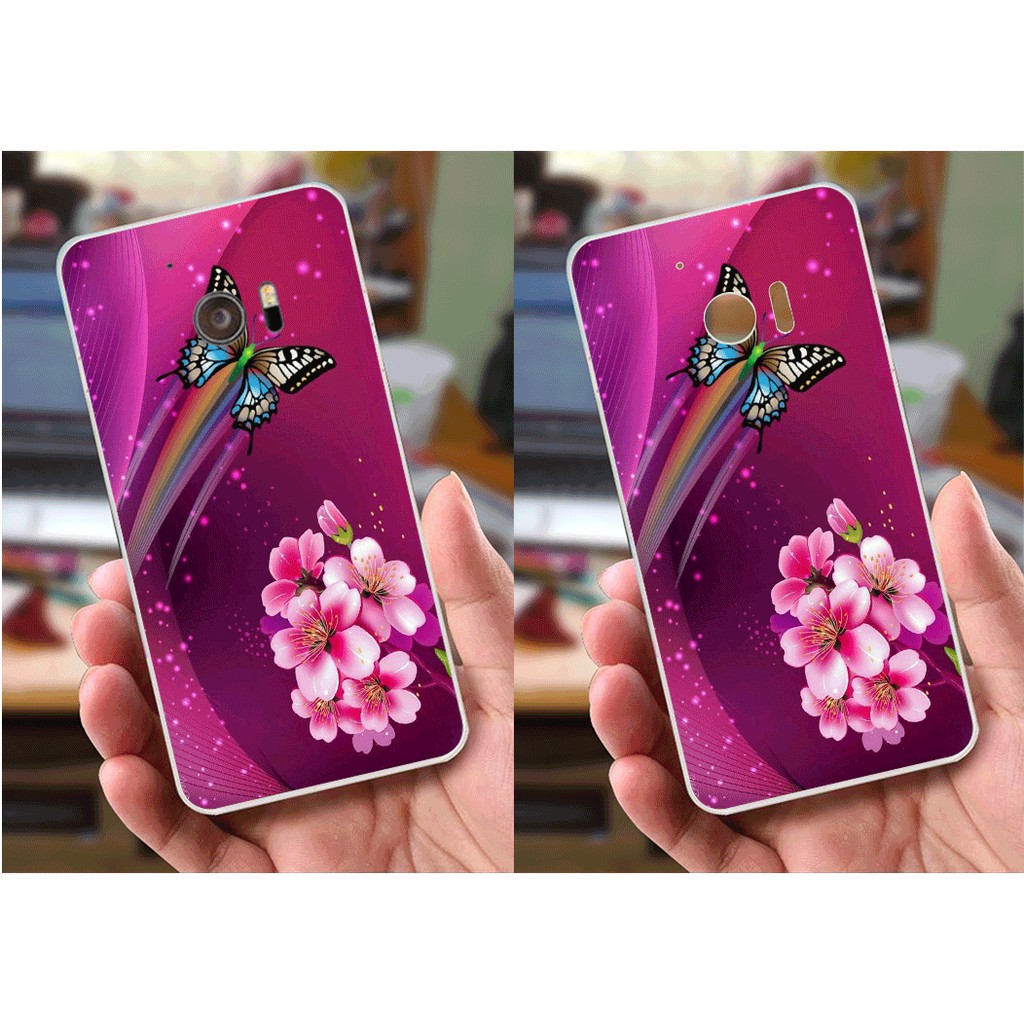 Ốp lưng HTC M10 (dẻo viền trắng trong) - Hoa Cỏ Mùa Xuân