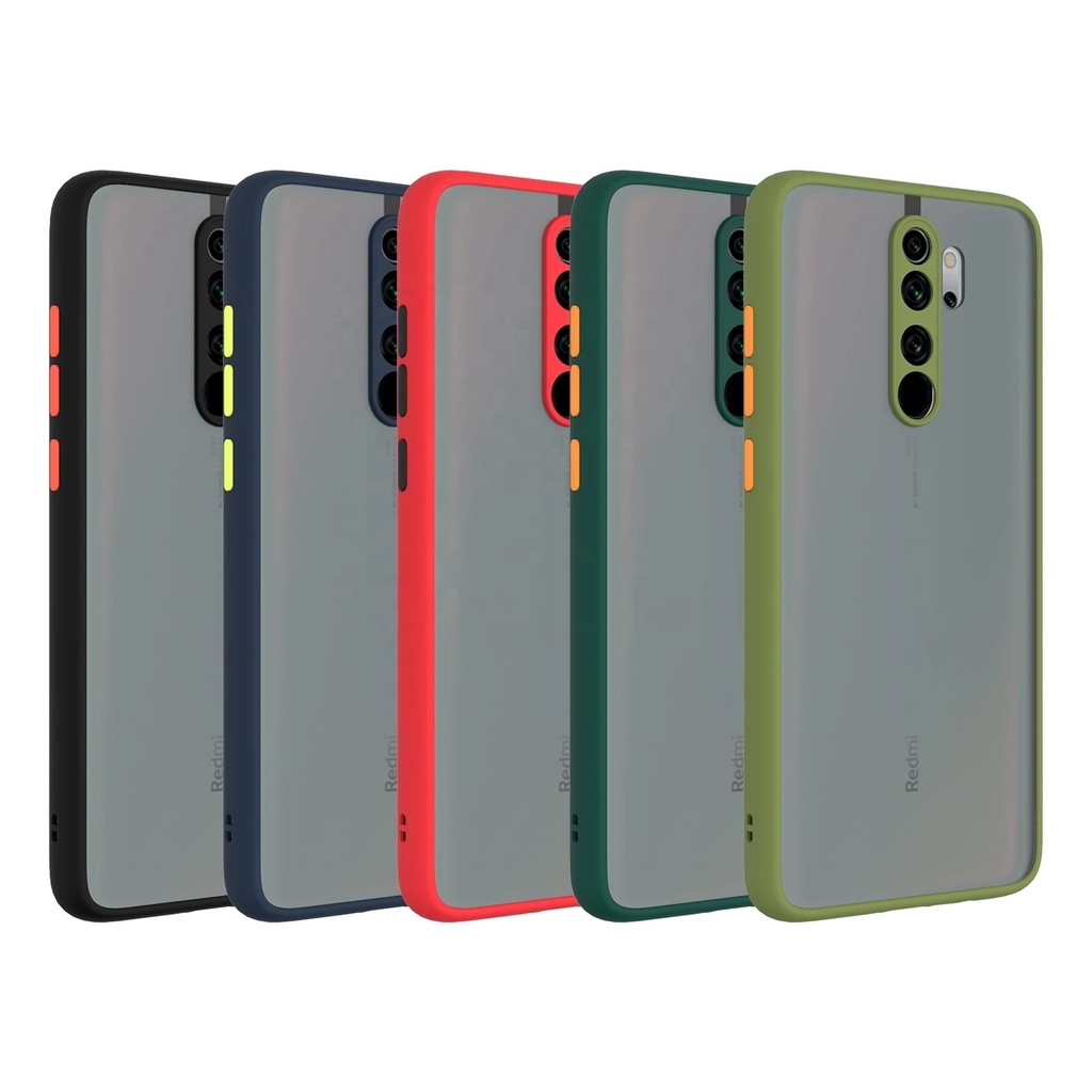 Ốp điện thoại trong suốt nhám chống sốc thời trang cho Redmi A1 Note 9 8 7 Pro 12C 11A 10A 9A 9C 4G 5G 2023
