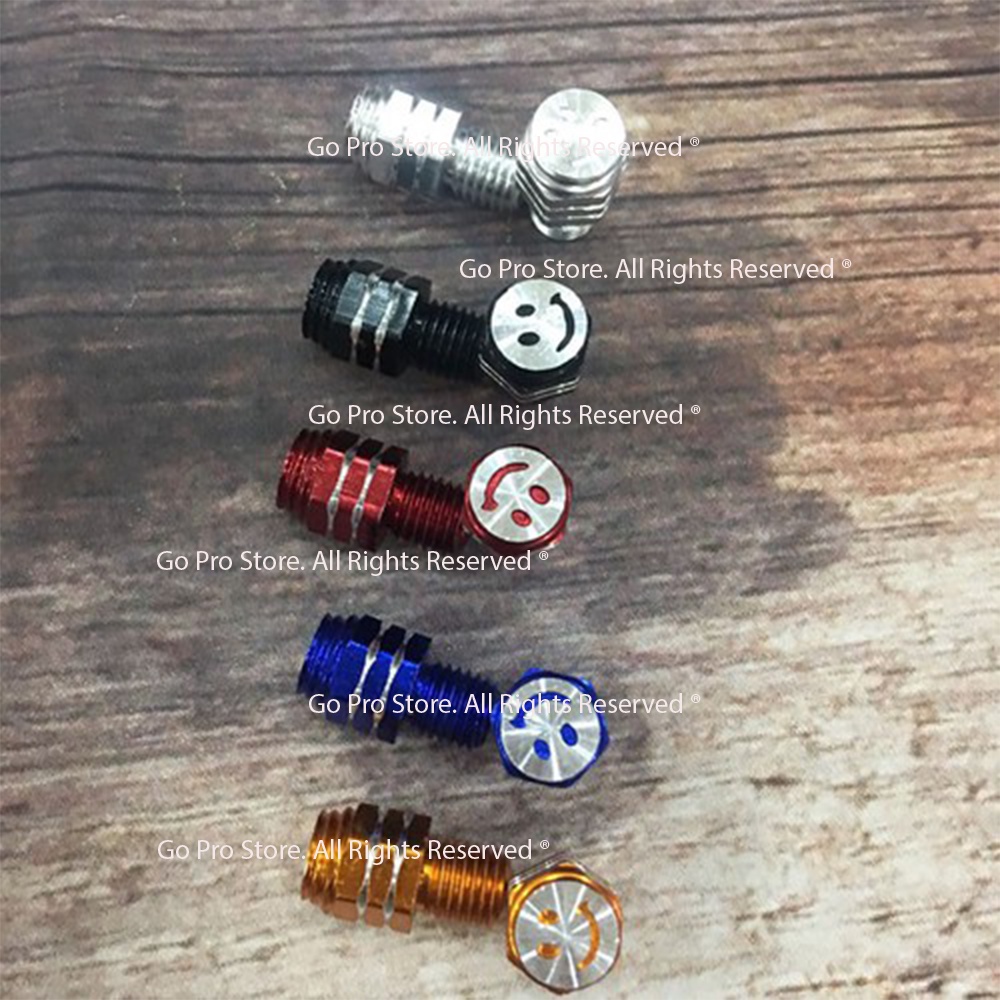 01 Ốc Kính Chiếu Hậu NHÔM MÀU MẶT CƯỜI V03 Chân 10 Ly - GIAO MÀU NGẪU NHIÊN