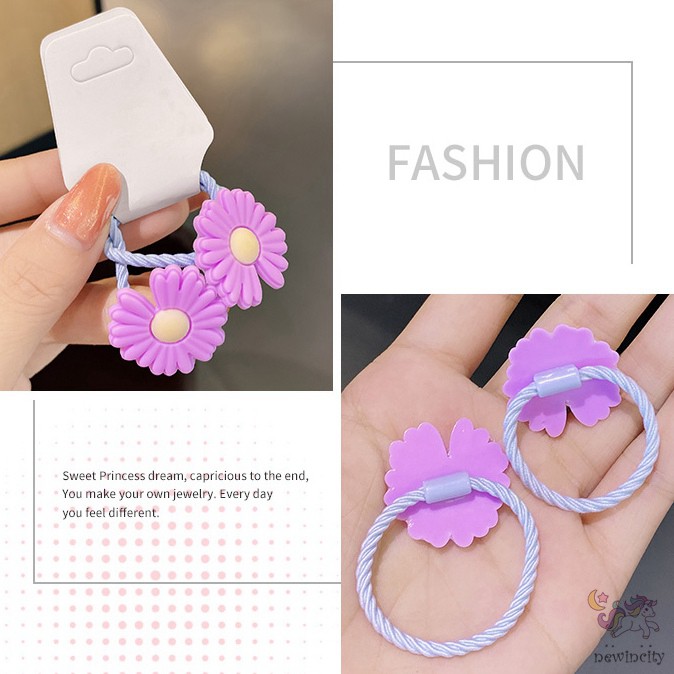 Dây Buộc Tóc Co Dãn Trang Trí Trái Cây Xinh Xắn Thời Trang Cho Bé