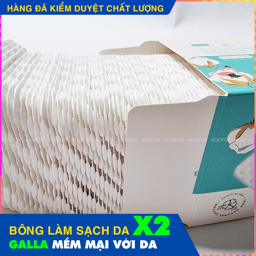 Bông tẩy trang làm sạch da Bông Bạch Tuyết Calla Sạch Sâu và Mềm Mịn (180Miếng/túi) - KOOFOX