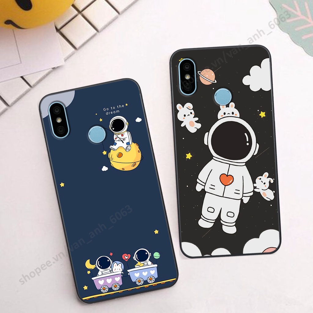 Ốp Xiaomi Redmi 6 Pro / Mi A2 Lite hình bầu trời, phi hành gia đẹp, ốp lưng điện thoại xiaomi viền dẻo cao cấp