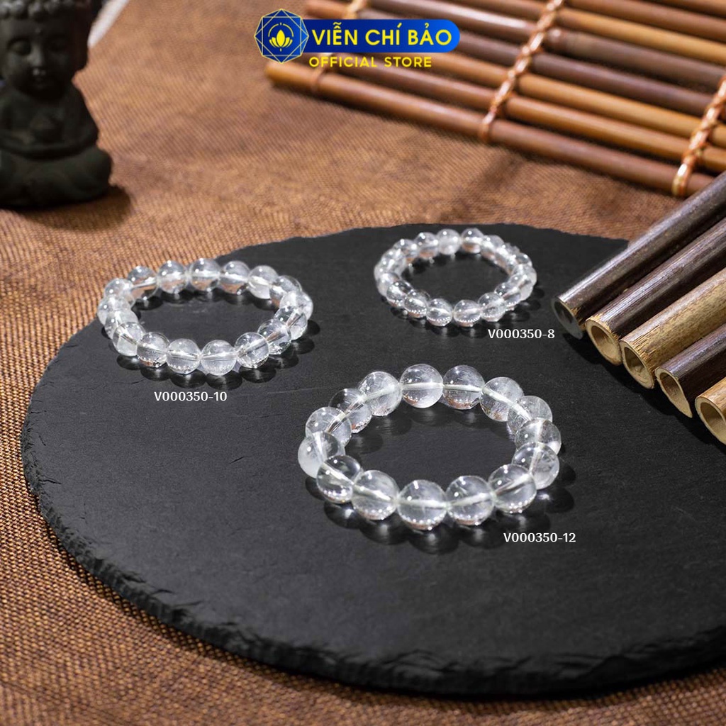 Vòng tay phong thủy đá trắng trong thời trang phụ kiện trang sức Viễn Chí Bảo V000350