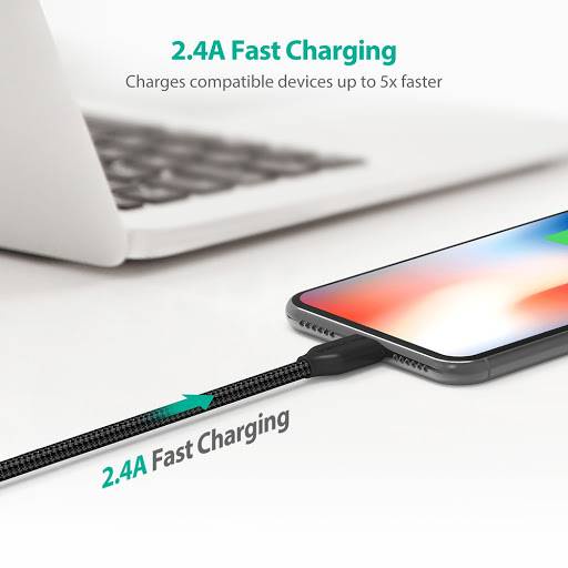 Cáp Sạc RAVPower RP-CB047 type c dài 1m, Sạc Nhanh , Cáp Dù, Bảo hành 18 tháng