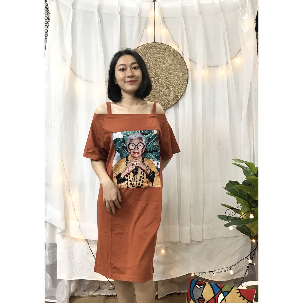 Đầm ulzzang dáng suông nữ chất cotton nhiều màu in hình hoa cúc cô gái Tiệm Của Nhi