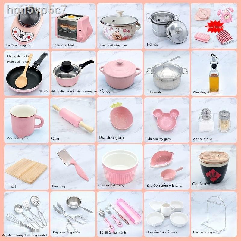 Mini Kitchen Cooking Set Real Thức ăn cho trẻ em Dụng cụ nấu Đồ chơi thực phẩm bé gái