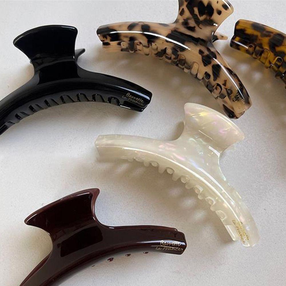 Kẹp Tóc Càng Cua Hình Cá Mập Bằng Sợi Acetate Thời Trang Hàn Quốc Cho Nữ