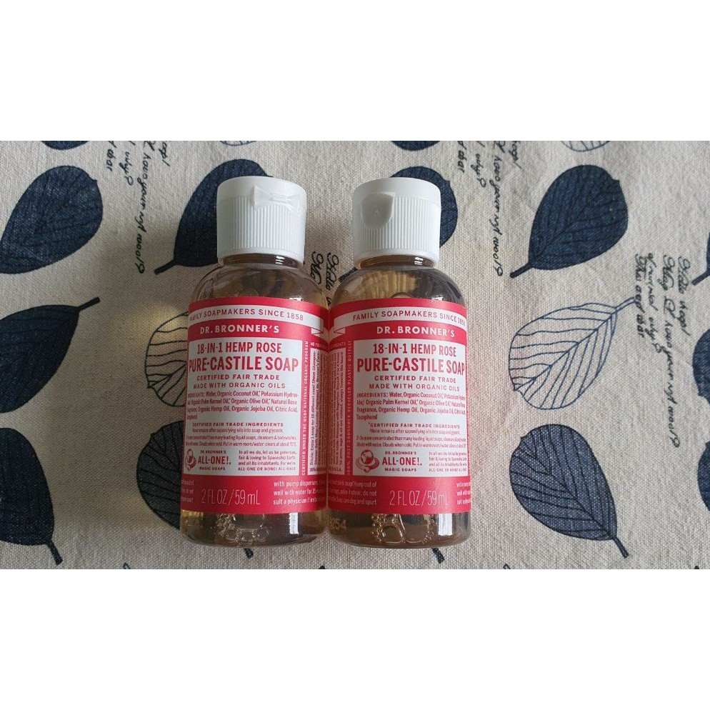 XÀ PHÒNG CASTILE TẮM GỘI ĐA NĂNG DR BRONNER'S 18 IN 1 59ML (2OZ)