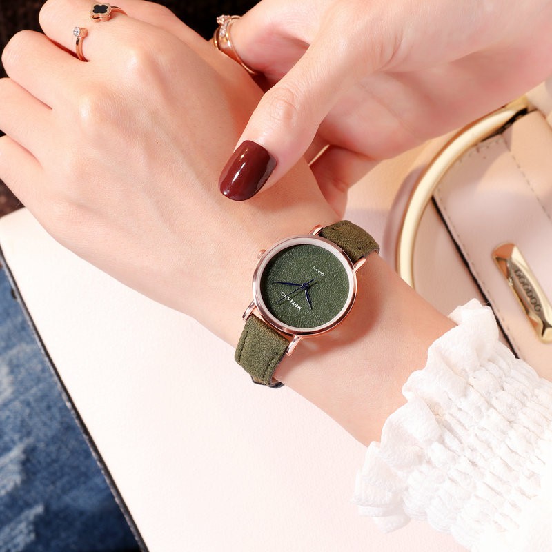 Đồng Hồ nữ thời trang MSTLANQ phong cách hàn quốc dây da lộn cao cấp | BigBuy360 - bigbuy360.vn