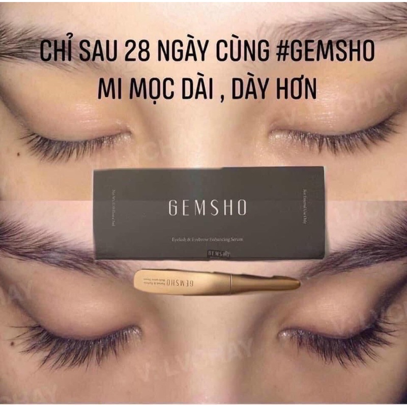 Siêu Dưỡng Mi Ngăn Rụng Mi Giúp Mọc Và Làm Dài Mi GEMSHO 3ml