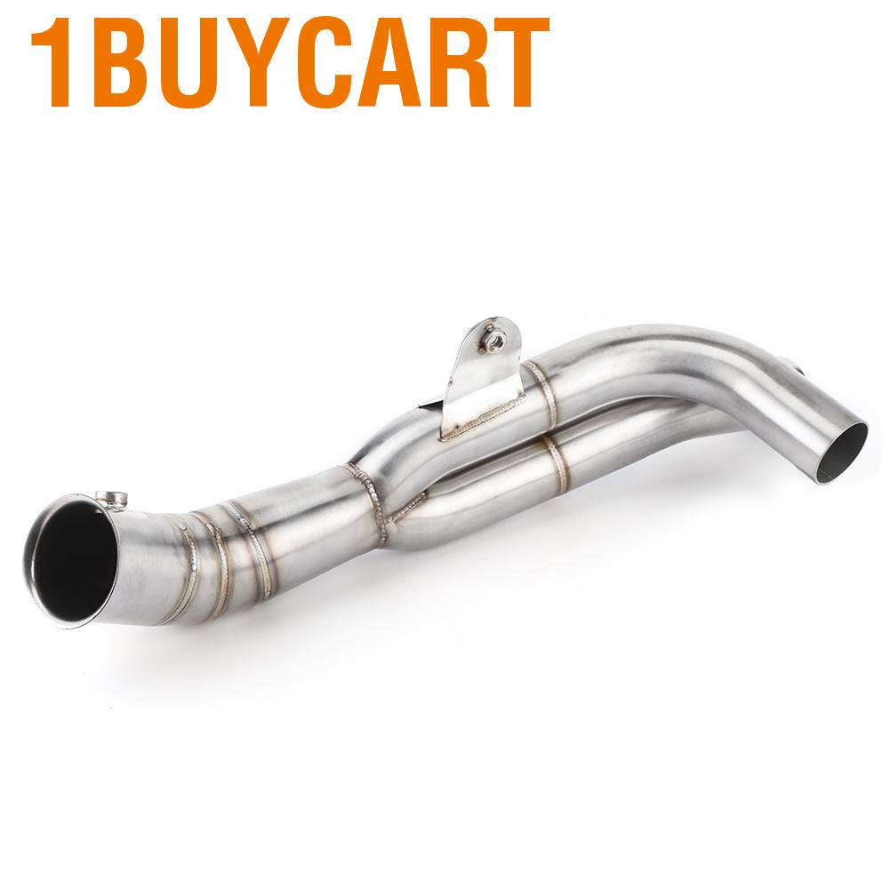 1buycart Motorcycle Exhaust System Catalytic Converter Removed Cat Delete Mid-Pipe Link-Pipe Fit for YZF-R1 2009-2014