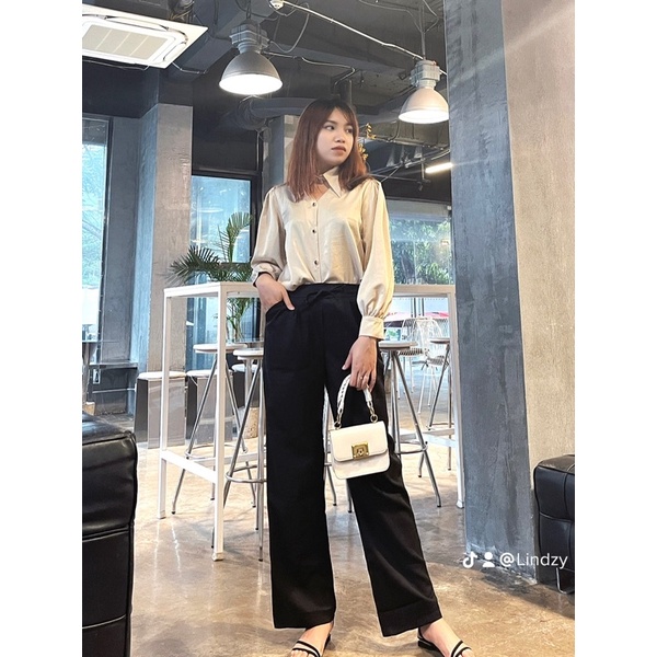 Quần vải tuyết mưa suông che khuyết điểm cơ thể- chất mát, không nhăn