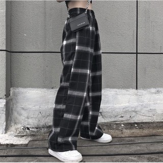 Quần ống rộng kẻ sọc mới
