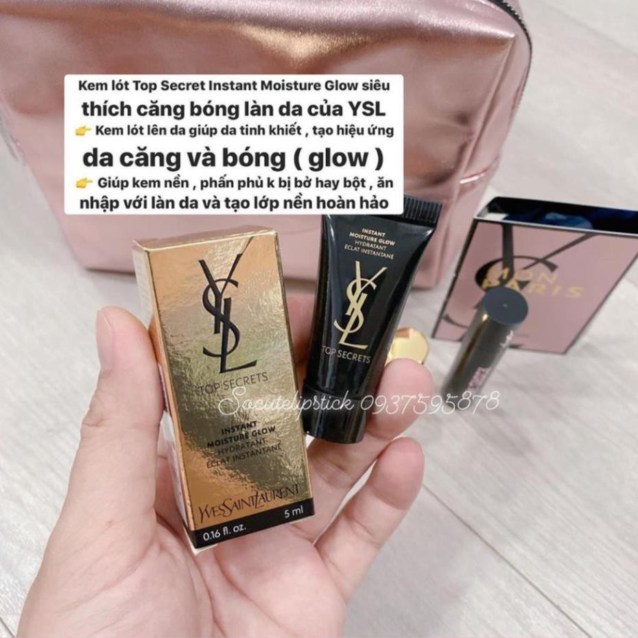 Set Quà Tặng YSL (YSL Volupte Shine 45 - Mascara The Shock - Mon Paris - Kem lót Top Secrets) | BigBuy360 - bigbuy360.vn