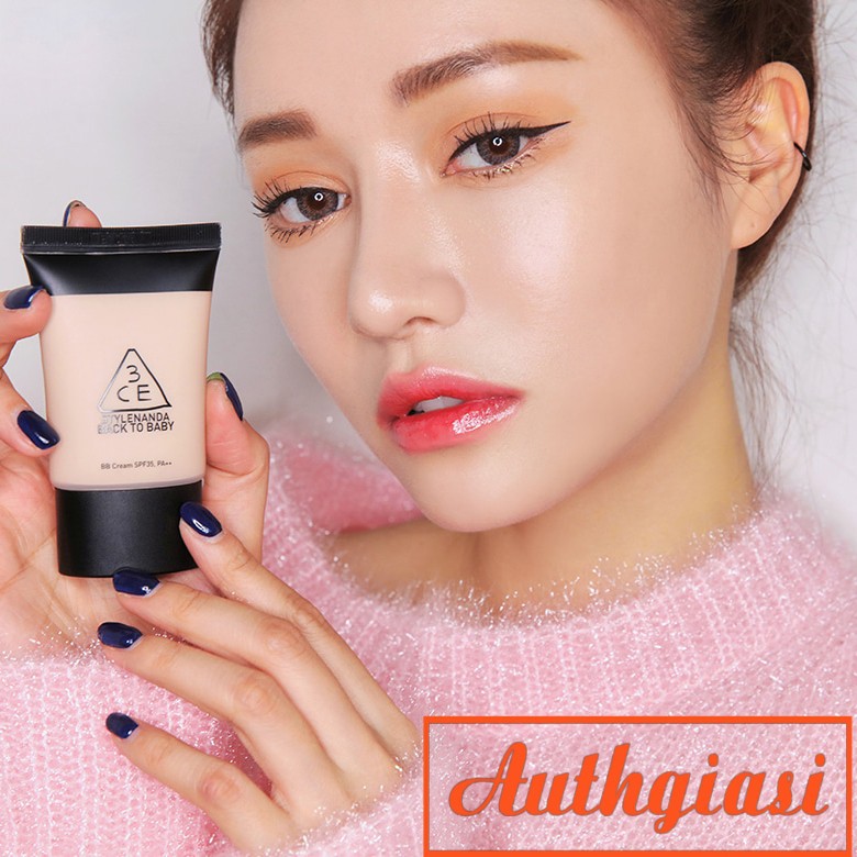 Kem nền dưỡng da 3CE Back To Baby BB Cream SPS35 PA++ mịn màng như làn da em bé