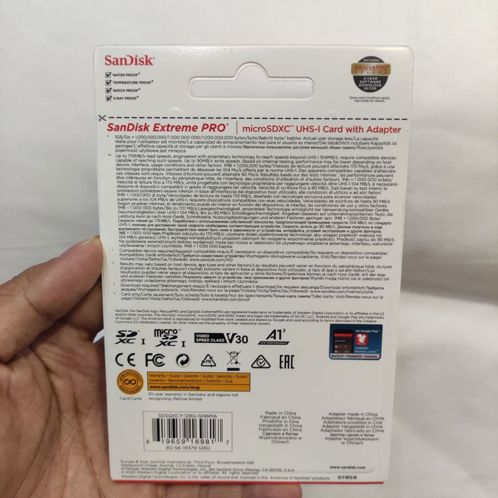 Micro Sd Sandisk 128gb A2 170mb / S V30 U3 4k | BigBuy360 - bigbuy360.vn