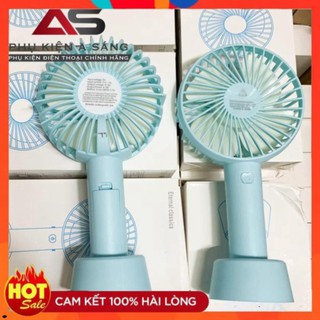 [ Có Video ] Quạt Mini cầm Tay Tích Điện 3 Chế Độ Gió [Full Box, Pin, Dây Sạc, Đế Chống Trượt ]
