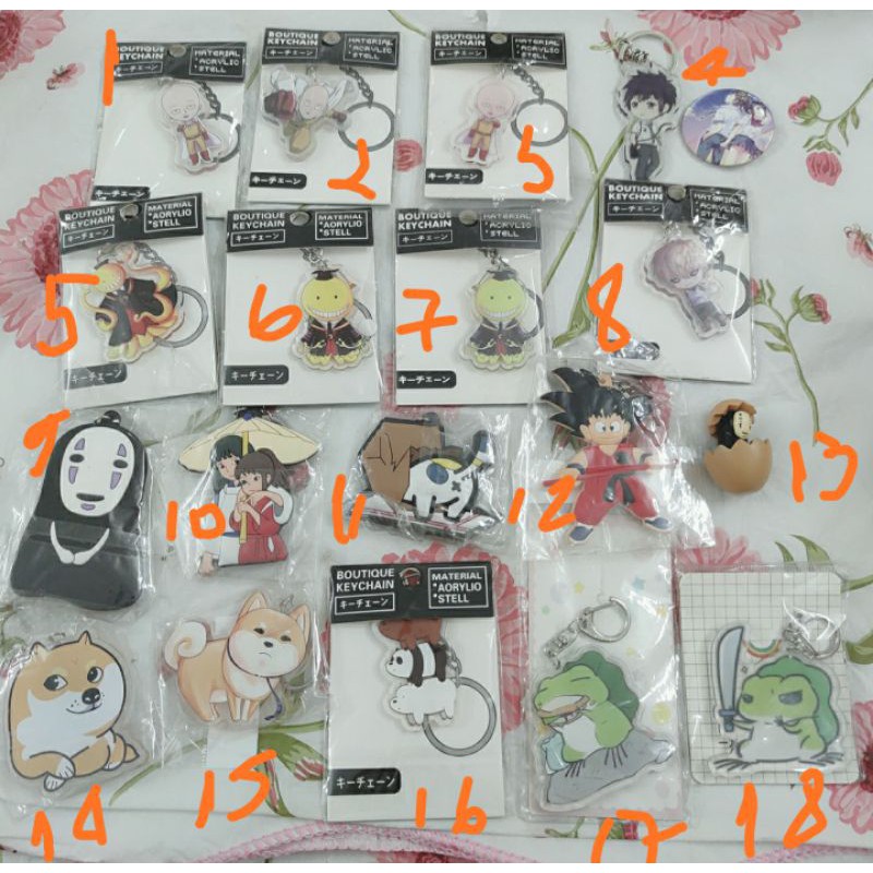 Móc khóa Postcard Ghibli tabi kaeru one punch man lớp học ám sát manga anime | BigBuy360 - bigbuy360.vn